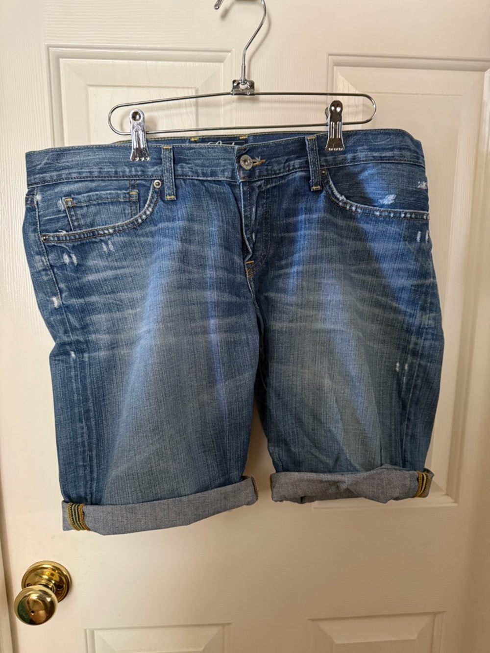 Lucky Brand USA Riley Jean Shorts with Cuffed Hem 12/31